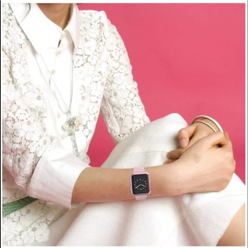New Rose Gold Apple Watch Shiny Bumper Case 42mm